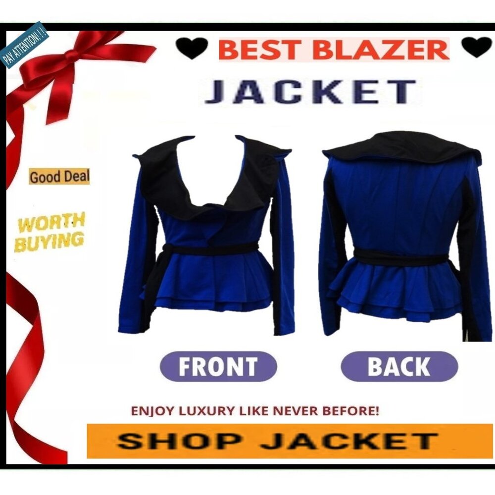 🛑 BULLY Dramatic ➕ JACKET Lapel 🆒 BLAZER Belt Knit Stretch COAT 💸BUY NOW❗🟢